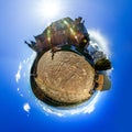 Mont Sainte Odile little planet spherical panorama Royalty Free Stock Photo