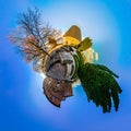 Mont Sainte Odile little planet spherical panorama Royalty Free Stock Photo