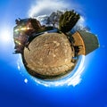 Mont Sainte Odile little planet spherical panorama Royalty Free Stock Photo