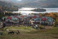 Mont-Tremblant colourful ski station in autumn, Quebec, Canada Royalty Free Stock Photo