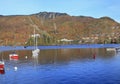 Mont Tremblant Lake with autumn colors, Quebec, Canada Royalty Free Stock Photo