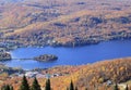 Mont Tremblant Lake and resort, aerial view Royalty Free Stock Photo