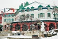 MONT-TREMBLANT, QC, CANADA - FEBRUARY 2020 Mont-Tremblant village in winter Royalty Free Stock Photo