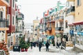 MONT-TREMBLANT, QC, CANADA - FEBRUARY 2020 Mont-Tremblant village in winter Royalty Free Stock Photo