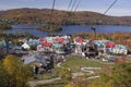 Mont Tremblant resort and funicular in autumn, Quebec Royalty Free Stock Photo