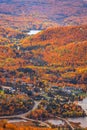 Mont Tremblant village aerial view in autumn time Royalty Free Stock Photo