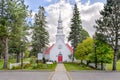 Mont-Tremblant village church front view Royalty Free Stock Photo