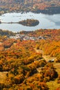 Mont Tremblant village at fall as the foliage change for vibrant colors, Quebec, Canada Royalty Free Stock Photo