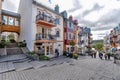 Mont-Tremblant village main shopping street left Royalty Free Stock Photo