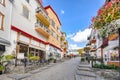 Mont-Tremblant village main shopping street up Royalty Free Stock Photo