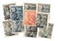 A montage of General Franco stamps from Spain.