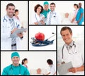 Montage of healthcare and nutrition concept Royalty Free Stock Photo