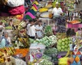 Montage - India Markets, food and people