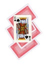 A montage of playing cards with a king of spades revealed.