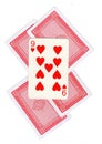 A montage of playing cards with a nine of hearts revealed.