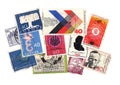 Vintage postage stamps from Germany. Royalty Free Stock Photo