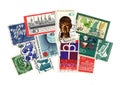 Vintage postage stamps from Germany. Royalty Free Stock Photo