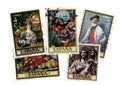 Vintage postage stamps from Spain. Royalty Free Stock Photo