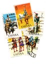 Vintage postage stamps from Spain. Royalty Free Stock Photo