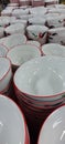 Montages of ceramic kitchen bowls