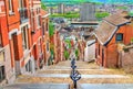 Montagne de Bueren, a 374-step staircase in Liege, Belgium Royalty Free Stock Photo