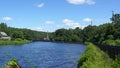 Montague Power Canal and bike path on a windy day