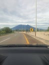 Montain from car, another view in the morning Royalty Free Stock Photo