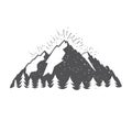 Montain. Vintage illustration for travel Royalty Free Stock Photo