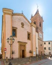 MONTAIONE,ITALY - SEPTEMBER 21,2018 - View at the church of San Regolo in Montaione. Montaione is a comune in the Italian region