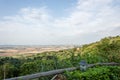 Montalcino, Tuscany, Italy / 23rd July 2016 / Panoramic view of the grape fields in summer on the hills of Montalcino Royalty Free Stock Photo