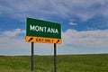 US Highway Exit Sign for Montana Royalty Free Stock Photo