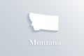 Montana map white vector image