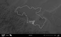 Montana outlined, Bulgaria. Grayscale Royalty Free Stock Photo