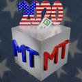 Montana Ballot Box Election 2020 3D Illustration