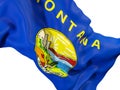 Montana state flag close up. United states local flags