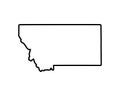 US state map. Montana outline symbol. Vector illustration