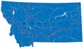 Montana state political map