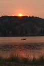 Montana sunrise peeking over the mountains