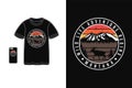 Montana wild life adventure begins t shirt design silhouette retro style