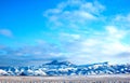 Montana in the Winter with Snow on Mountains Royalty Free Stock Photo