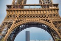 Montaparnase tower seen from below the Eiffel tower, Paris, France