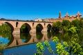 Montauban with bridge and river Tarn in Tarn-et-Garonne