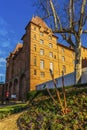 Ingres Museum and a brush sculpture in the foreground, in Montauban, in the Tarn et Garonne in Occitanie, France Royalty Free Stock Photo