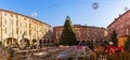 Place Nationale at Christmas in Montauban in the Tarn et Garonne in Occitania, France Royalty Free Stock Photo