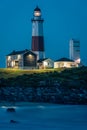 Montauk Lighthouse, at night, Montauk Point State Park, New York Royalty Free Stock Photo