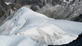 Montblanc Climbing, Hiking Group Passing By Snowy Path