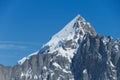 Montblanc massiv on TMB route in Alps Royalty Free Stock Photo