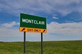 US Highway Exit Sign for Montclair Royalty Free Stock Photo