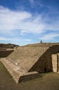 Monte Alban Oaxaca Mexico ancient ball game stadium one grandstand