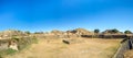 Monte Alban, Oaxaca, Mexico, South America : [Biggest ruins of ancient Zapotec city at the top of the mountain, UNES Royalty Free Stock Photo